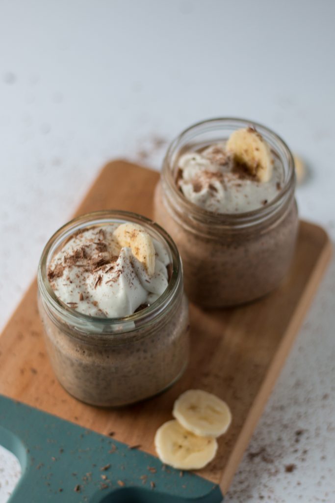 Overnight Chocolate Banana Chia Pudding - The Nut-Free Vegan