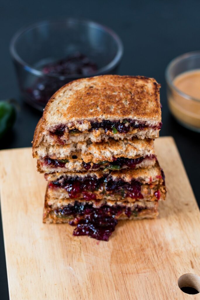 Peanut Butter, Jelly, Jalapeño sandwich