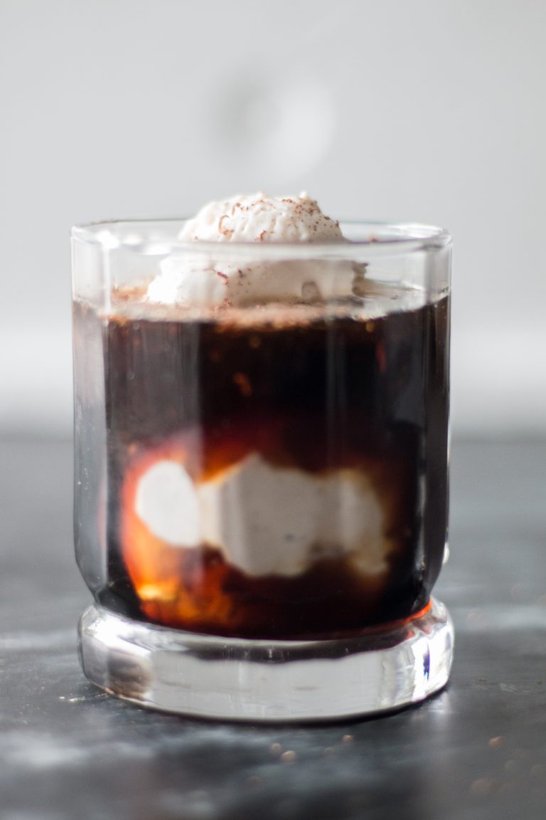 White Russian Ice Cream Float - The Nut-Free Vegan