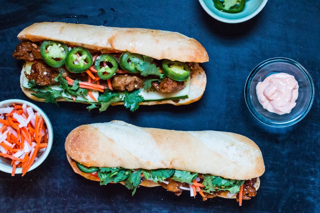 Seitan Banh Mi Sandwich - The Nut-Free Vegan