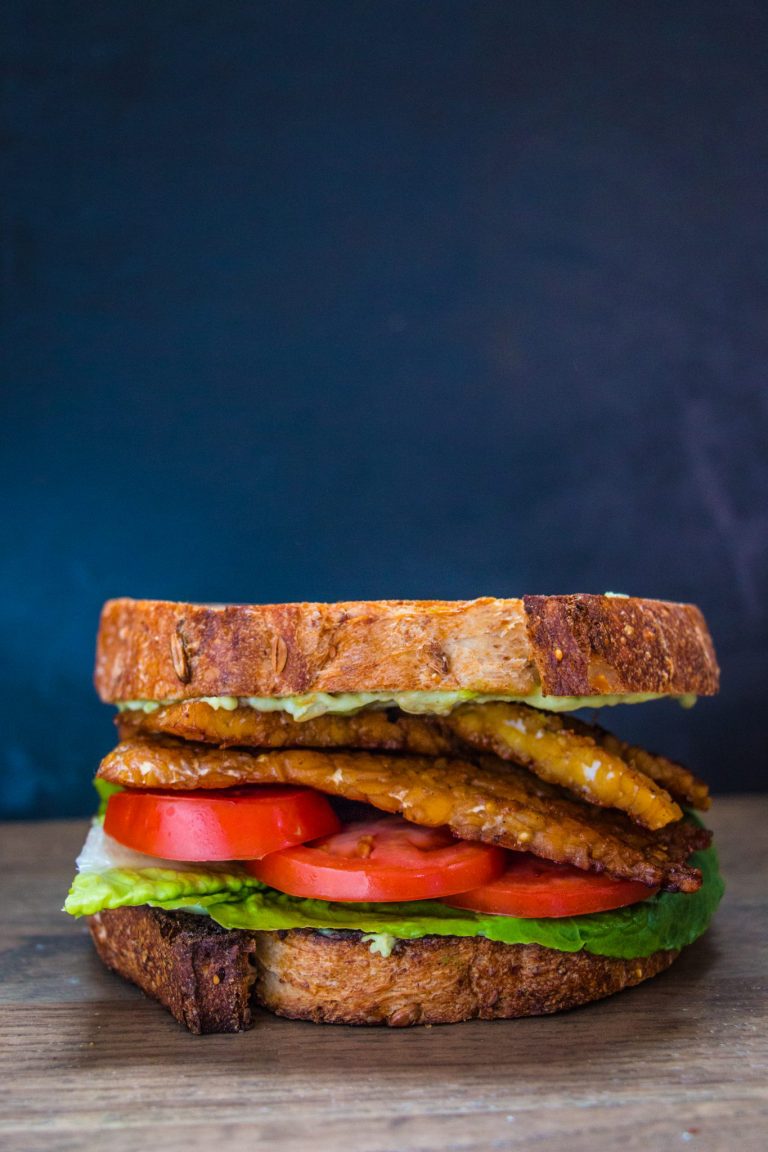 Tempeh Bacon, Lettuce and Tomato with Avocado Mayo (TTLA) - The Nut ...