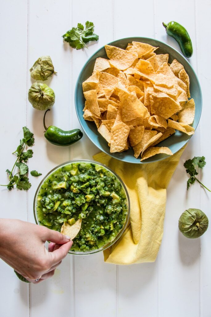 Delicious salsa de aguacate with avocado