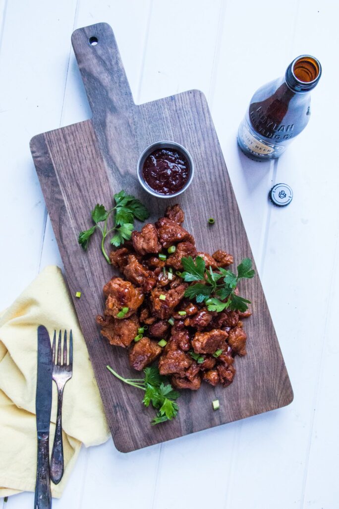 Root Beer BBQ Seitan Wings