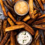 Twice-Fried French Fries with Two Dipping Sauces | www.thenutfreevegan.net