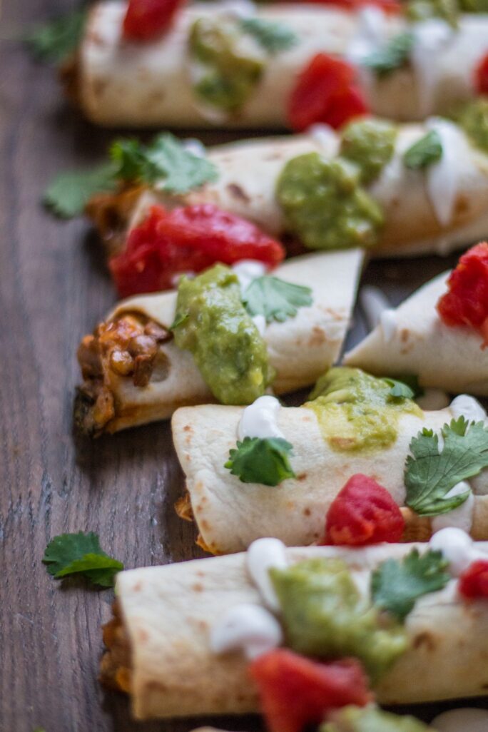 Simple and delicious vegan chipotle lentil taquitos