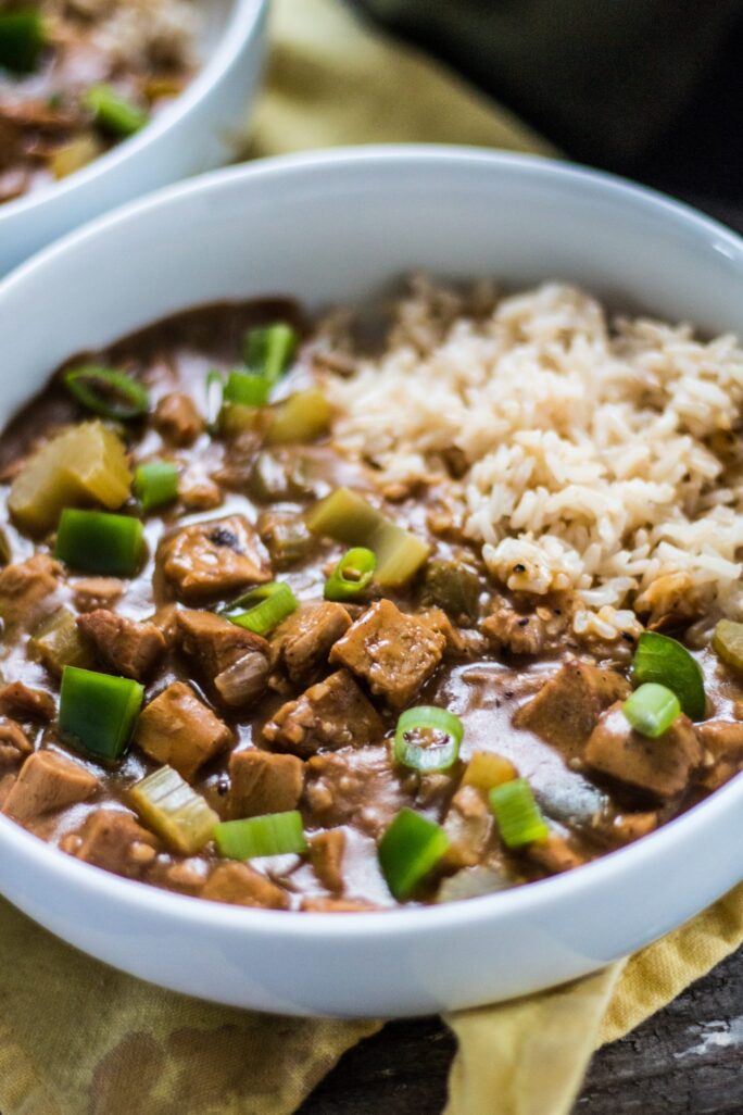 Delicious spicy vegan gumbo