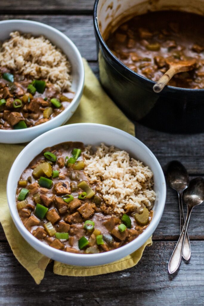 Delicious vegan gumbo