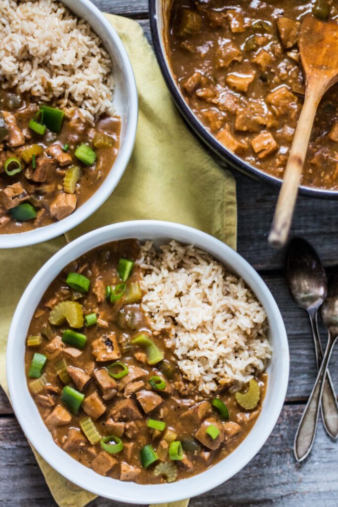 Delicious vegan gumbo