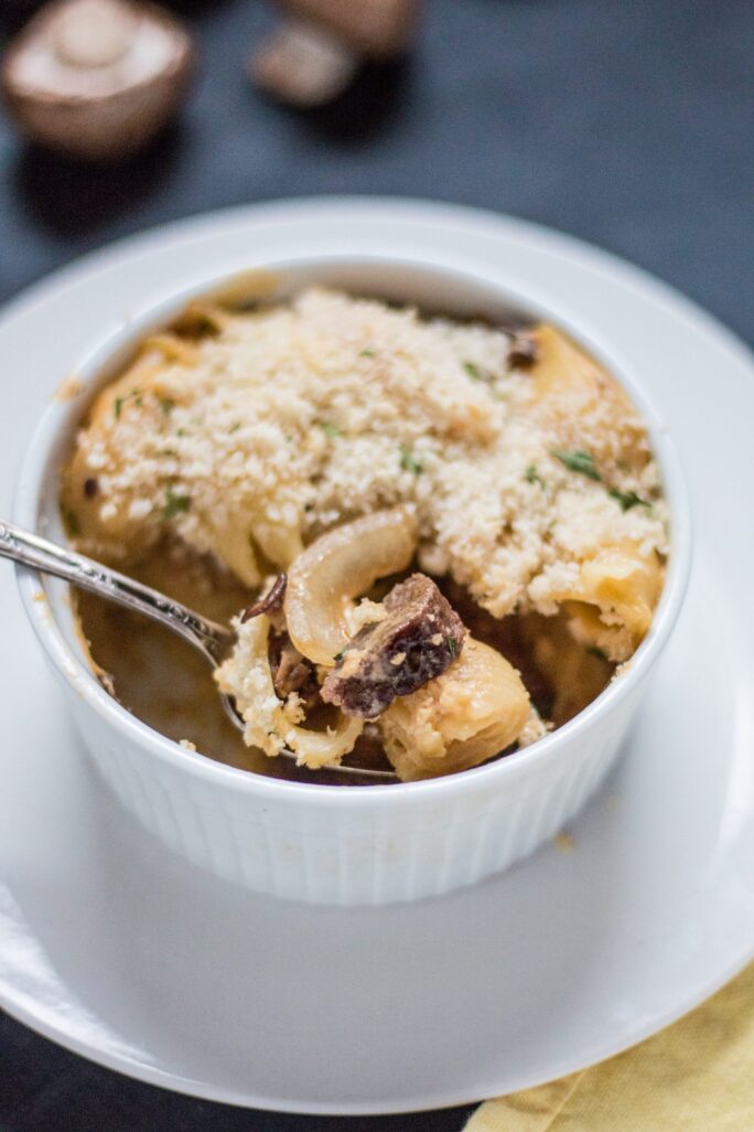 Delicious Philly Cheesesteak Mac 'n' Cheese with Gardein Beefless Tips vegan recipe