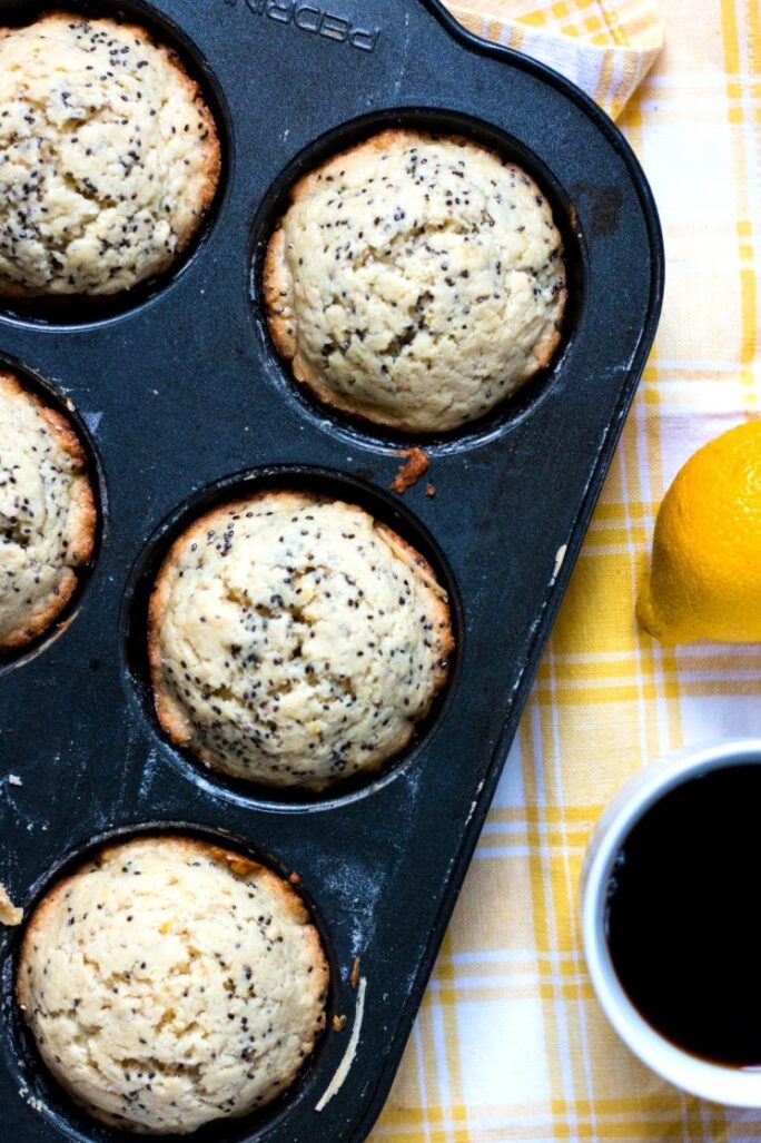 Easy dairy-free Lemon Chia Seed Muffins
