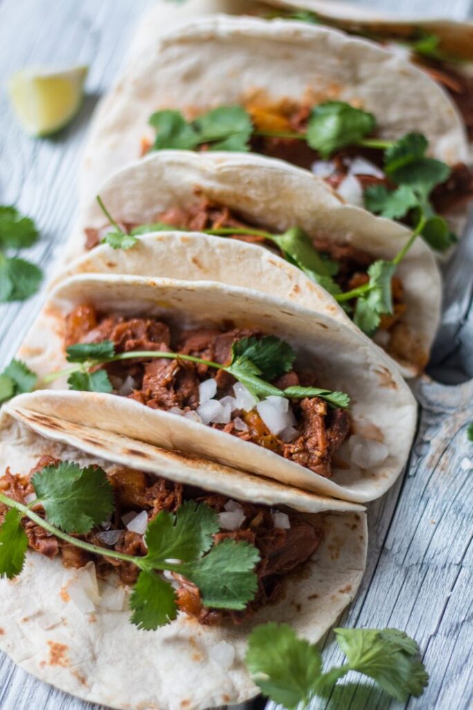 SImple, delicious Jackfruit Tacos Al Pastor Vegan Nut-Free Nutfreevegan