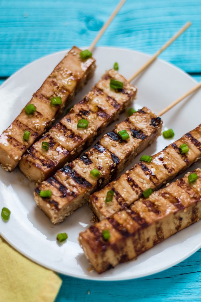 Teriyaki Tofu Skewers Appetizer | www.thenutfreevegan.net