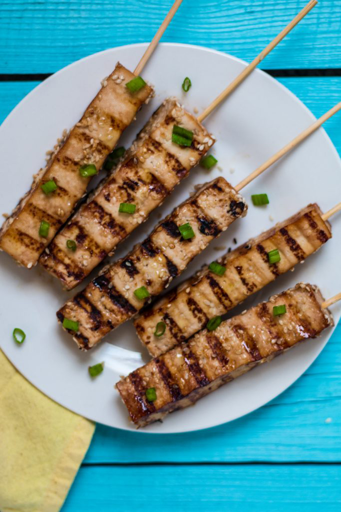 Vegan Teriyaki Tofu Skewers Appetizer Vegan Nutfreevegan