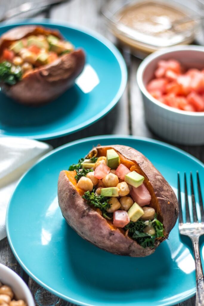 Simple and delicious Loaded Sweet Potatoes | www.thenutfreevegan.net