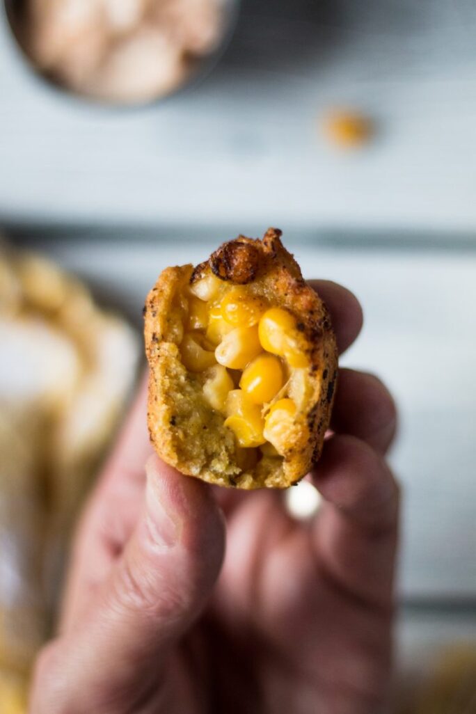 Sweet Basil Corn Nuggets | The Nut-Free Vegan