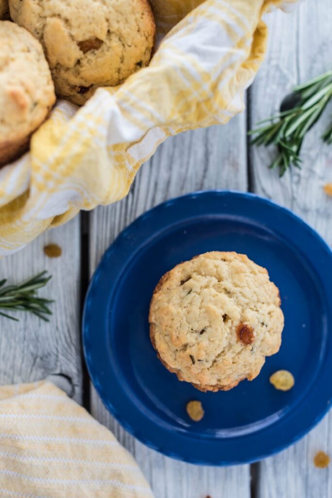 Simple and delicious Golden Raisin and Rosemary Muffins nutfreevegan