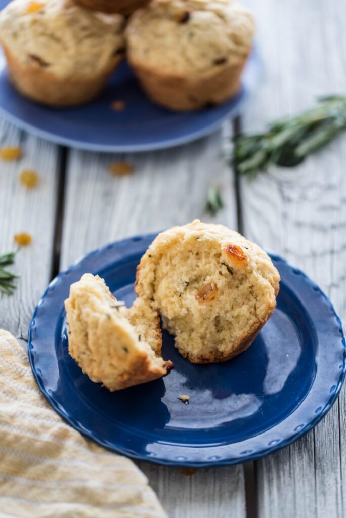 Simple and delicious Golden Raisin and Rosemary Muffins nutfreevegan