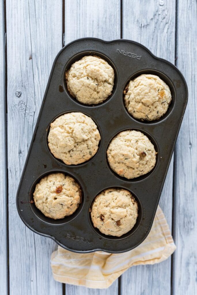 Simple and delicious Golden Raisin and Rosemary Muffins nutfreevegan