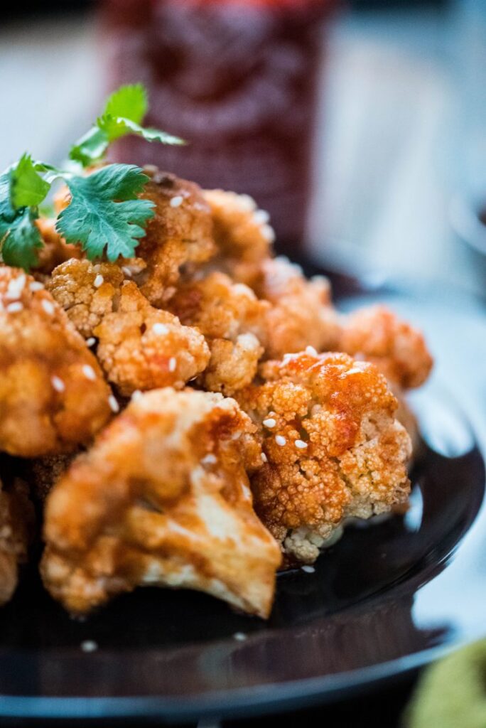 Simple and delicious Sriracha Agave Cauliflower "Wings" nutfreevegan