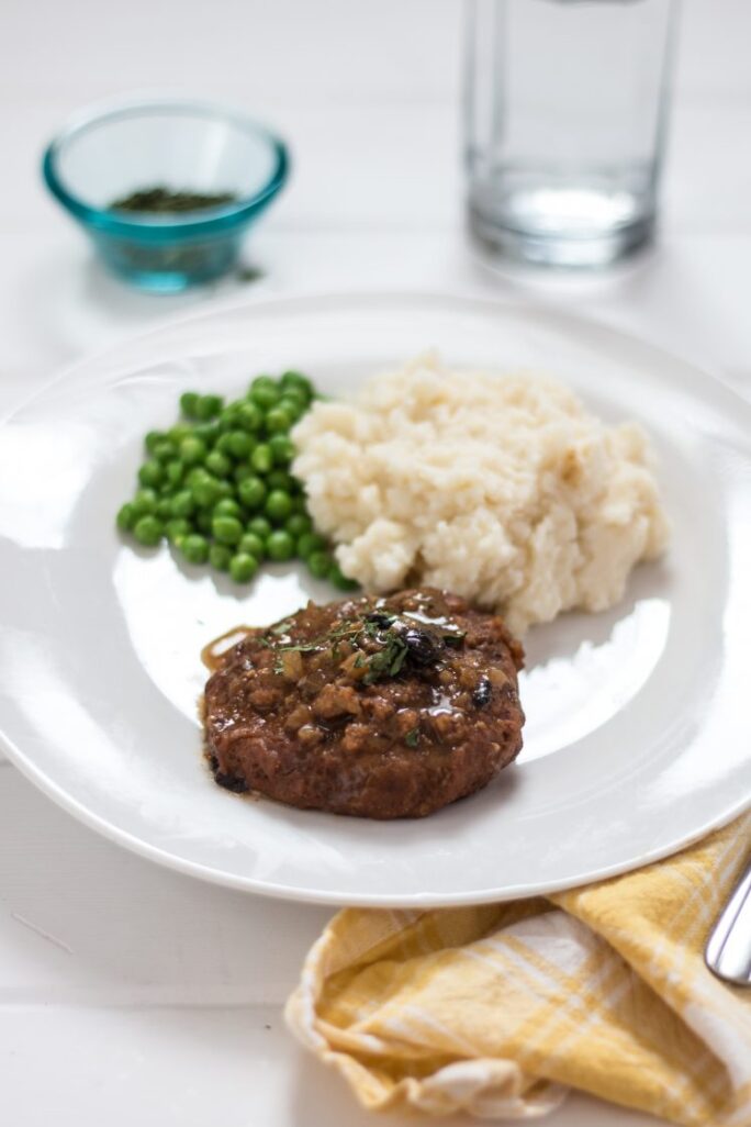 Meat-free Salisbury Steak vegan nutfreevegan