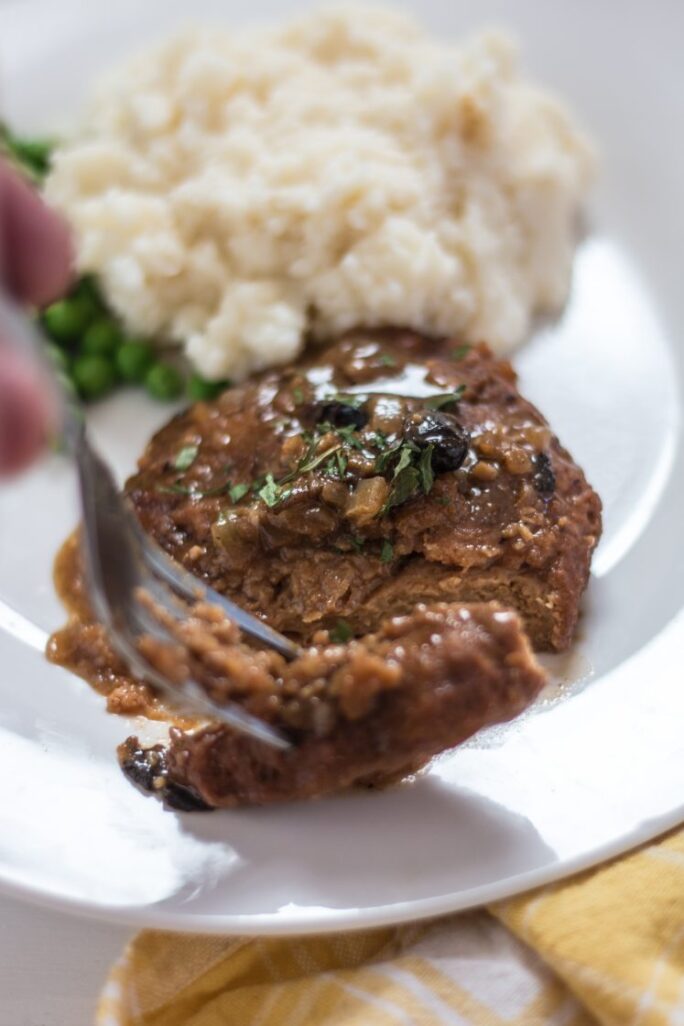 Meat-free Salisbury Steak vegan nutfreevegan