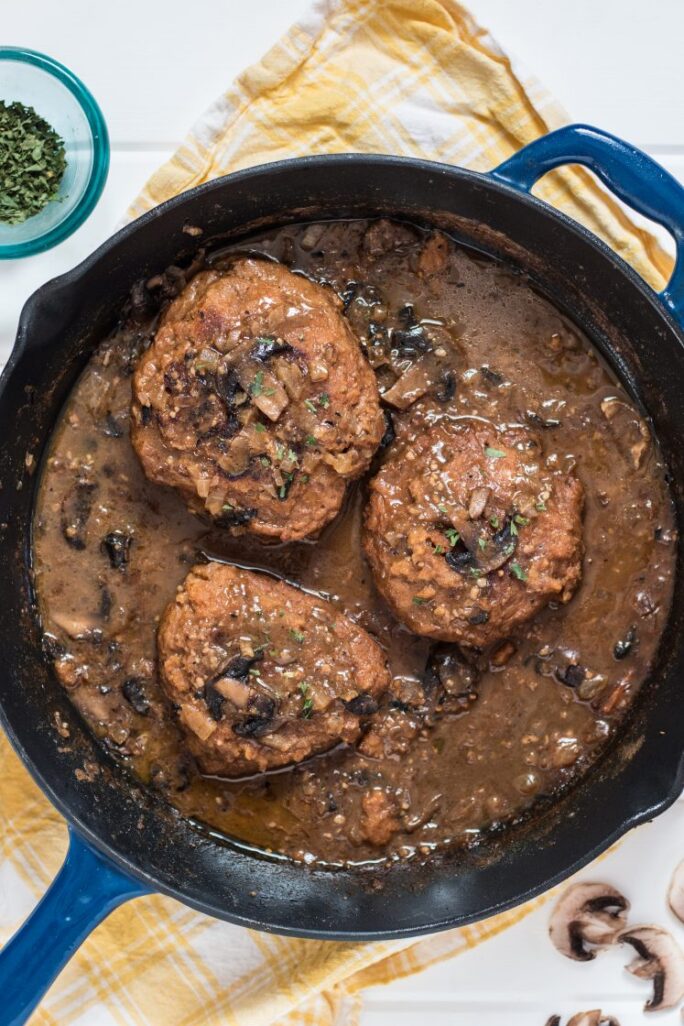 Meat-Free Salisbury Steak vegan nutfreevegan