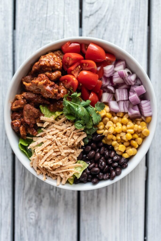 Vegan BBQ Seitan Salad nutfreevegan