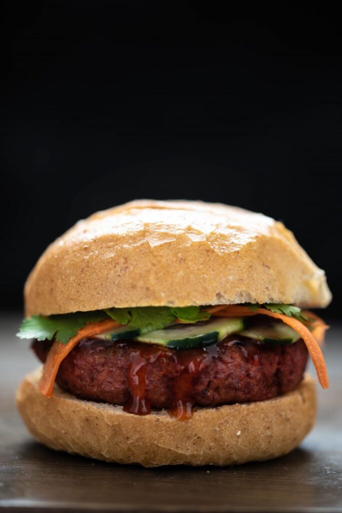 Thai Curry Burger with Beyond Meat Beyond Burger Vegan Nutfreevegan