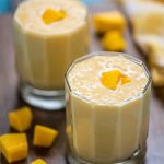 Vegan indian mango lassi yogurt drink nutfreevegan