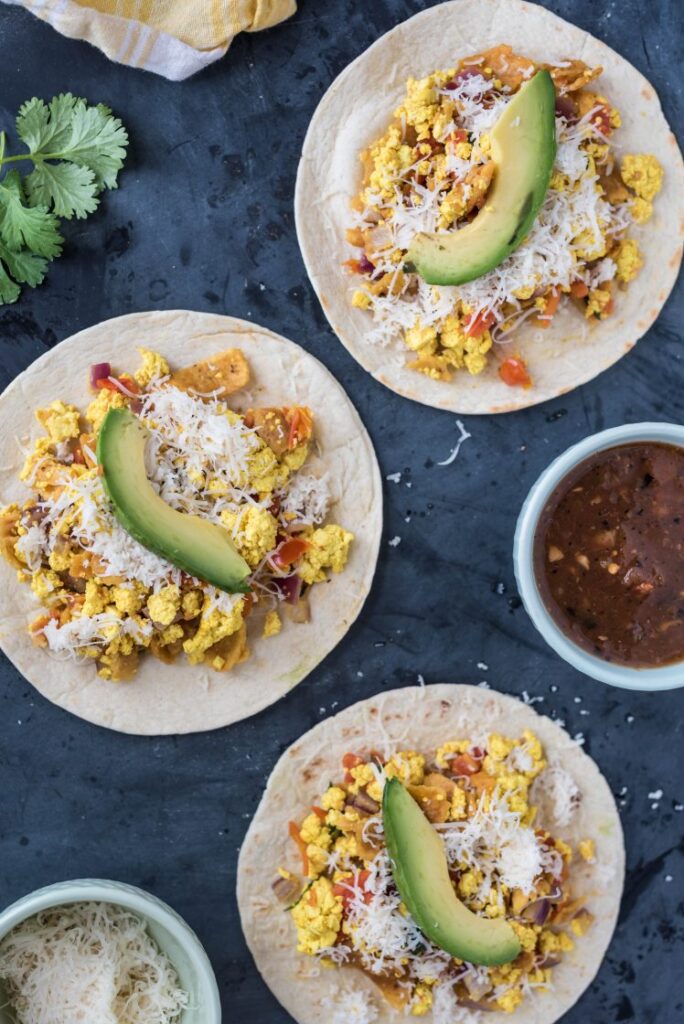 Vegan Migas Tacos nutfreevegan