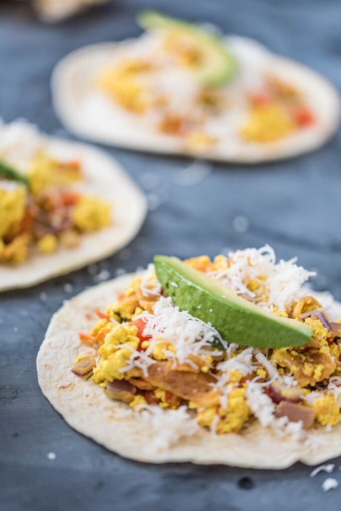 Vegan Migas Tacos nutfreevegan