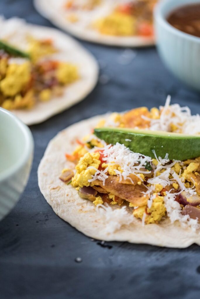 Vegan Migas Tacos nutfreevegan