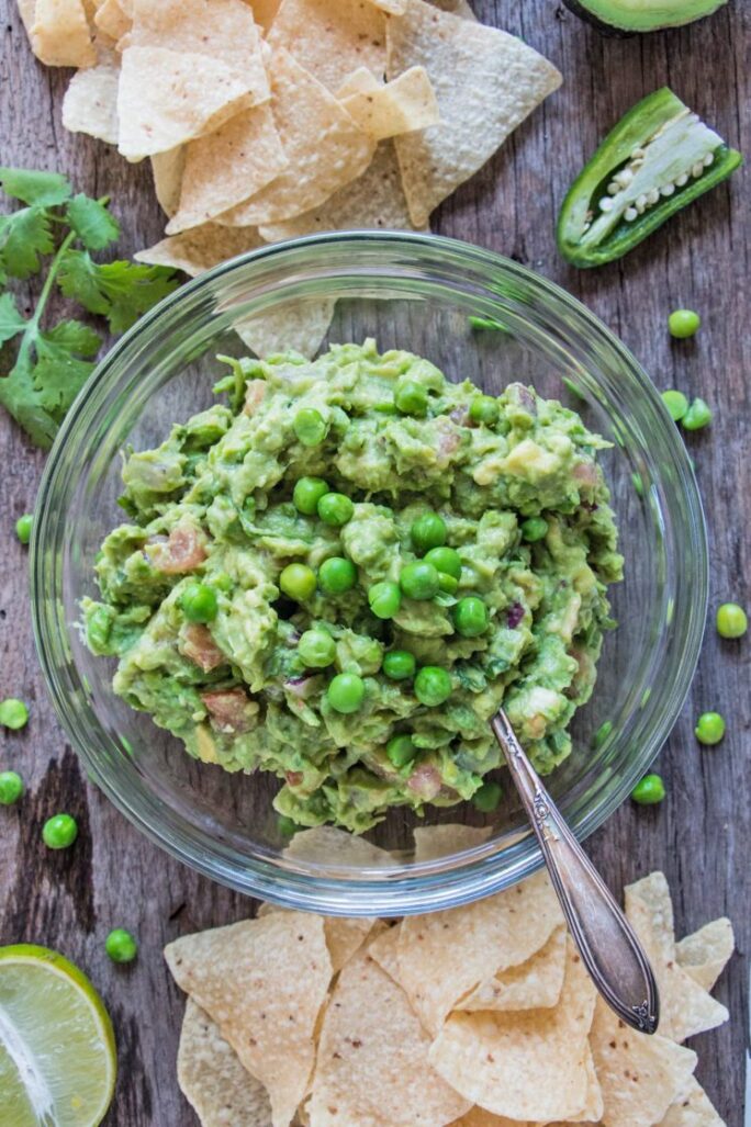 Green Pea Guacamole Cinco de Mayo