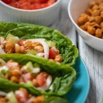 Buffalo Chickpea Lettuce Cups nutfreevegan vegan