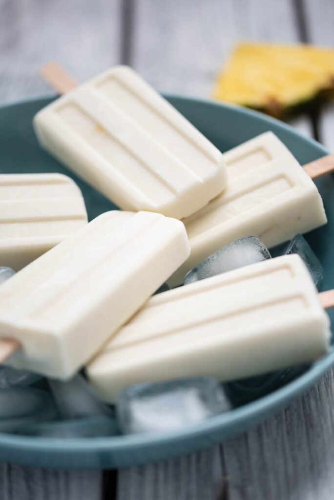 Easy and delicious vegan Piña Colada popsicles nutfreevegan