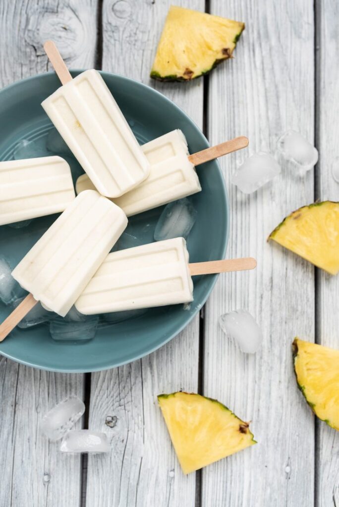 Easy and delicious vegan Piña Colada popsicles nutfreevegan