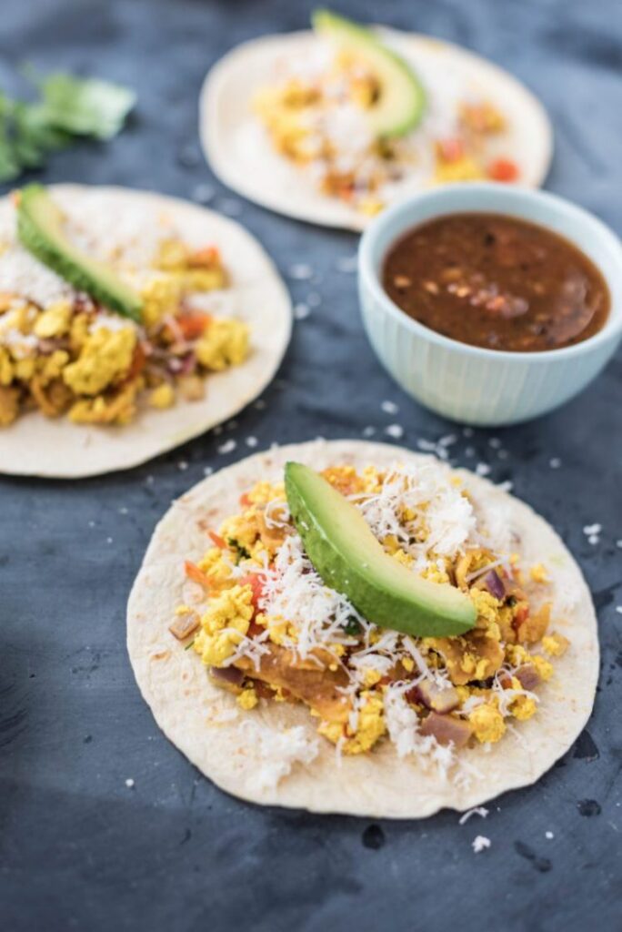 Vegan Migas Breakfast Tacos Cinco de Mayo