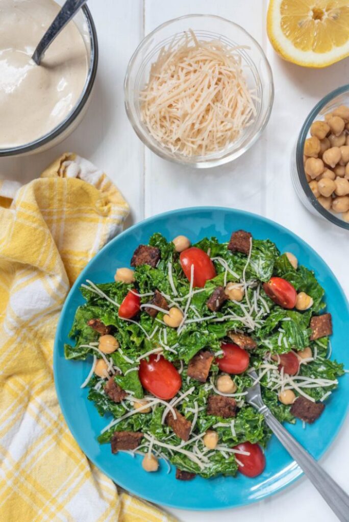 Kale Caesar Salad with Nut-Free Dressing