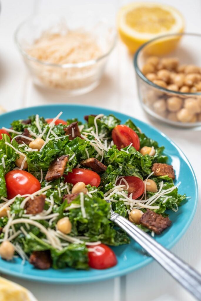 Kale Caesar Salad with Nut-Free Dressing