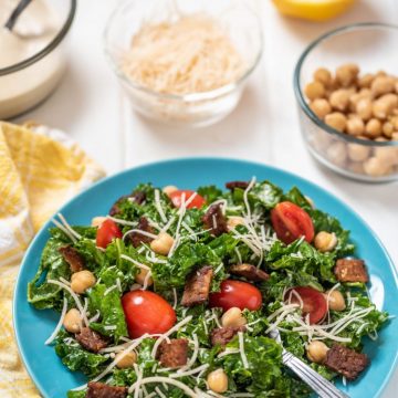 Kale Caesar Salad with Nut-Free Dressing