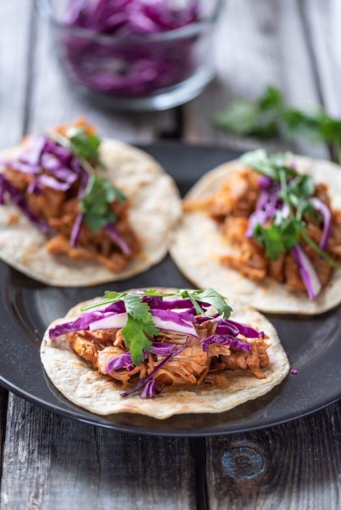 Slow Cooker Jackfruit Bulgogi Tacos