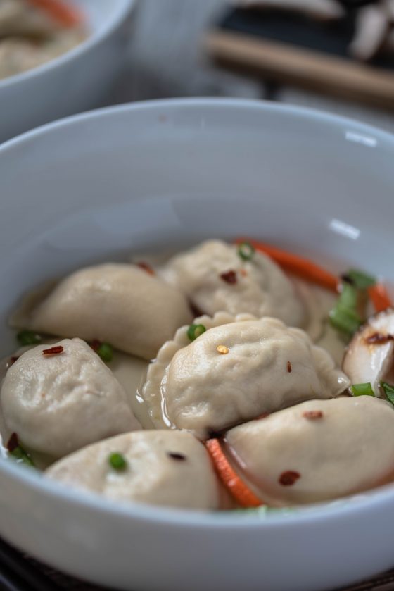 Asian Dumpling Soup - The Nut-Free Vegan