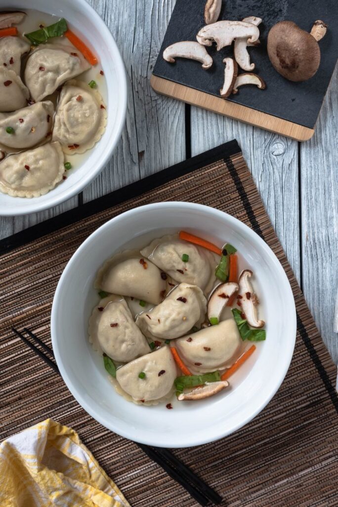 Asian Dumpling Soup | The Nut-Free Vegan