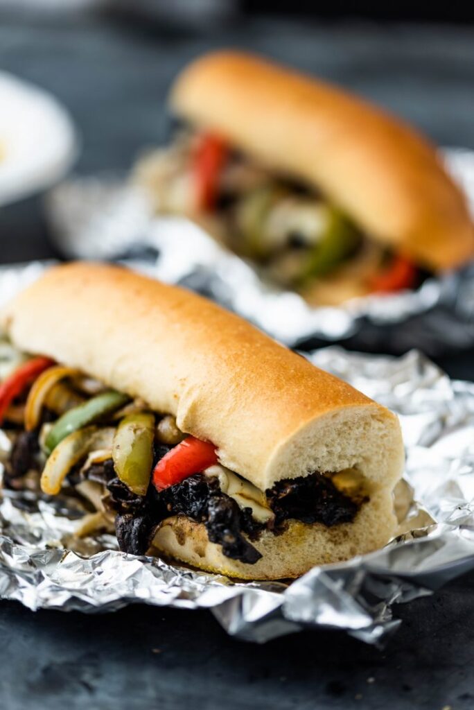 Portobello Philly Cheesesteak nutfreevegan