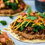 Beyond Meat Tostadas with Lime Marinated Kale Vegan Nut-Free Nutfreevegan Vegetarian Mexican Recipe