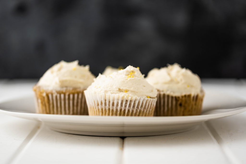 Earl Grey Cupcakes with Lemon Buttercream Icing Nutfreevegan