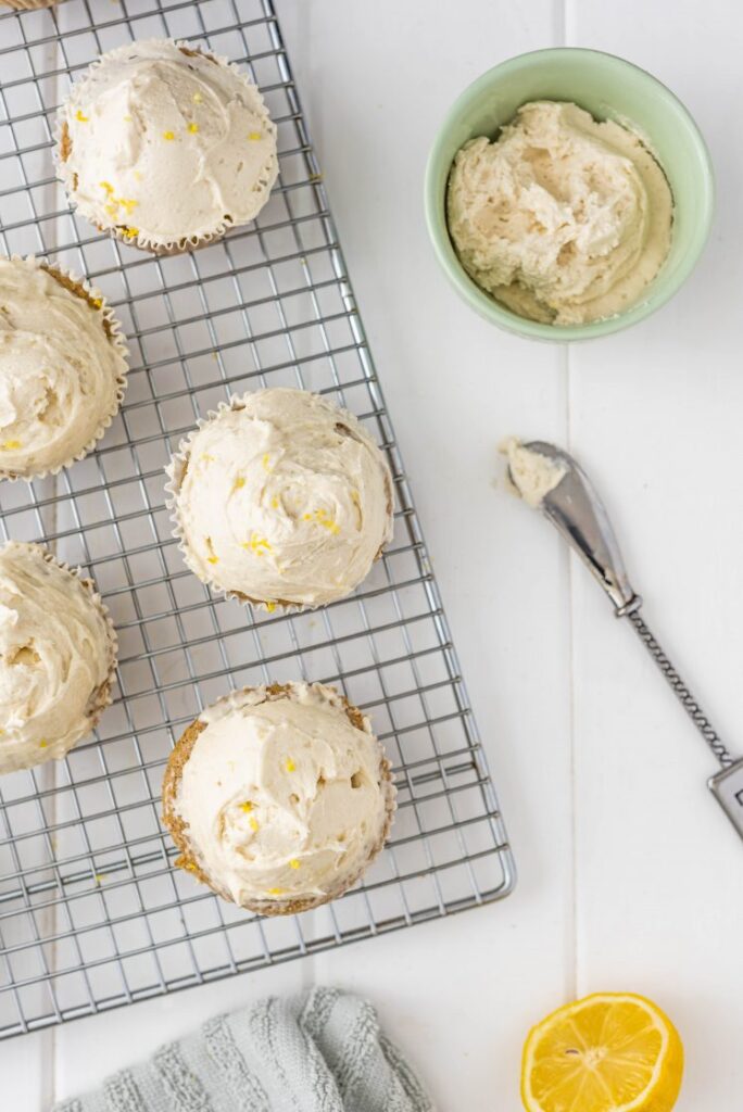 Earl Grey Cupcakes with Lemon Buttercream Icing Nutfreevegan