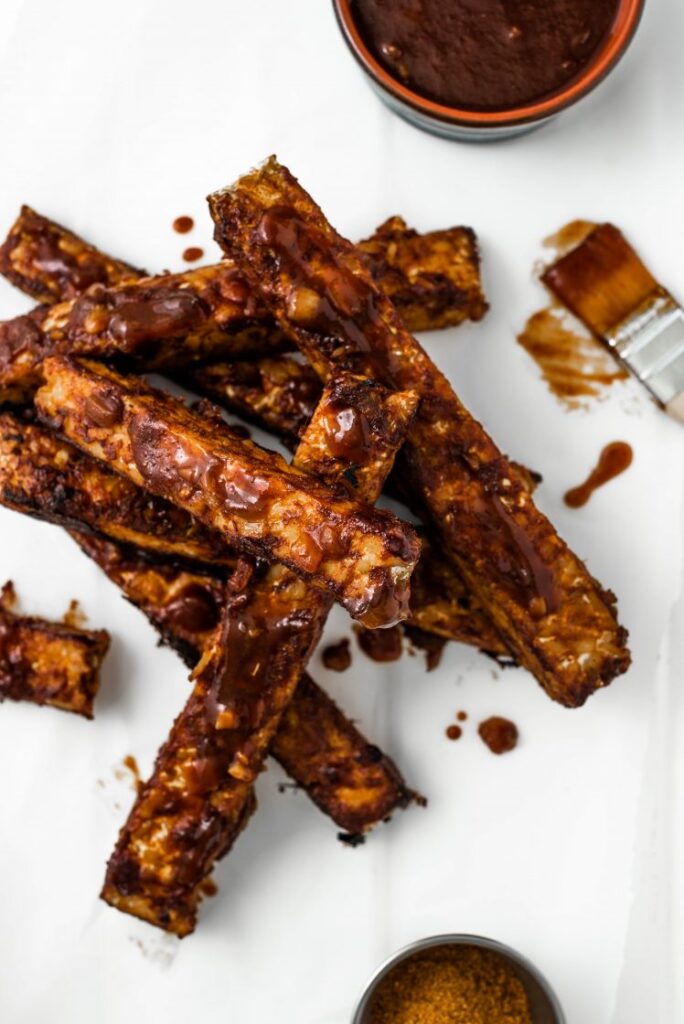 Barbecue Tempeh Ribs - The Nut-Free Vegan