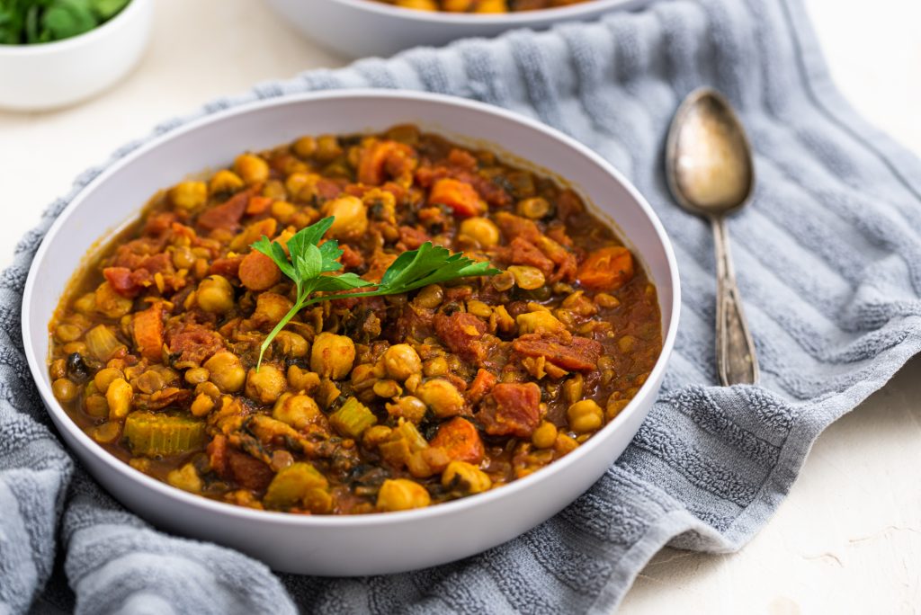 Instant Pot Harissa (Moroccan Chickpea and Lentil Soup)