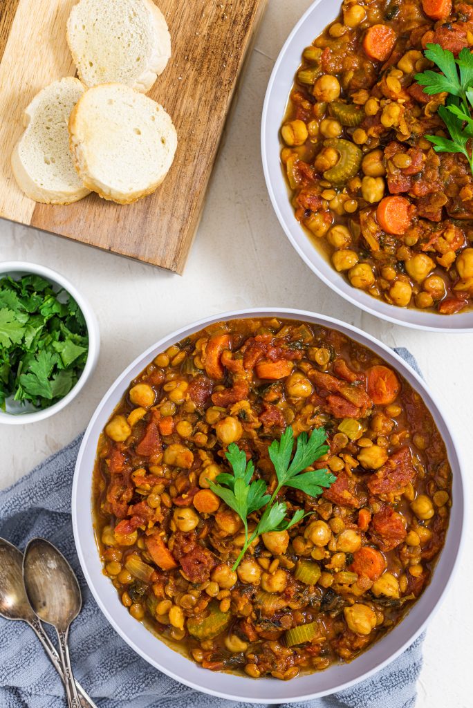 Instant Pot Harissa (Moroccan Chickpea and Lentil Soup)